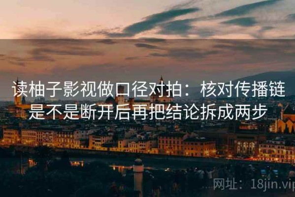 读柚子影视做口径对拍：核对传播链是不是断开后再把结论拆成两步